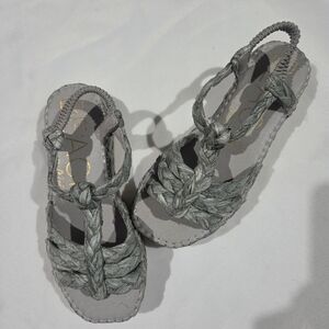 Stylish Gray Braided Sandals